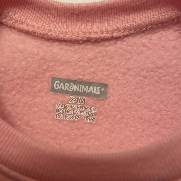 Garanimals toddler girl bear face graphic long sleeves fleece top . Size 24M - Picture 13 of 13